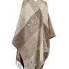 Calzeat of Scotland Celtic Knot Linen Ruana- Scarves & Wraps
