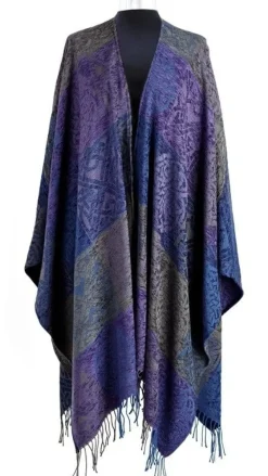 Calzeat of Scotland Celtic Knot Pewter Ruana- Scarves & Wraps