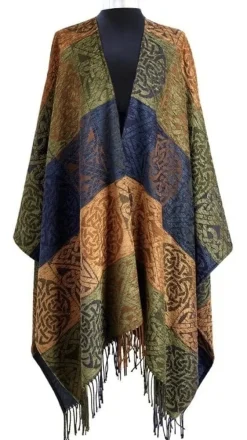 Calzeat of Scotland Celtic Knot Clansman Ruana- Scarves & Wraps