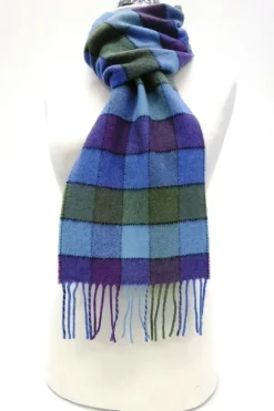 Calzeat of Scotland Lagos Carousel Border Lambswool Scarf- Scarves & Wraps
