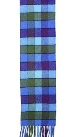 Calzeat of Scotland Lagos Carousel Border Lambswool Scarf- Scarves & Wraps