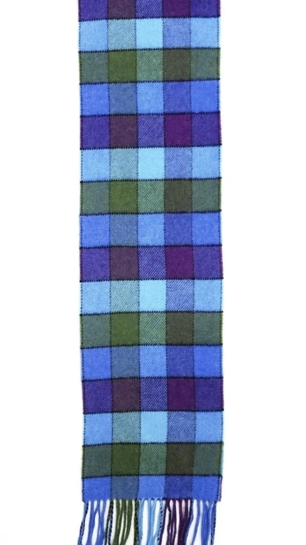 Calzeat of Scotland Lagos Carousel Border Lambswool Scarf- Scarves & Wraps