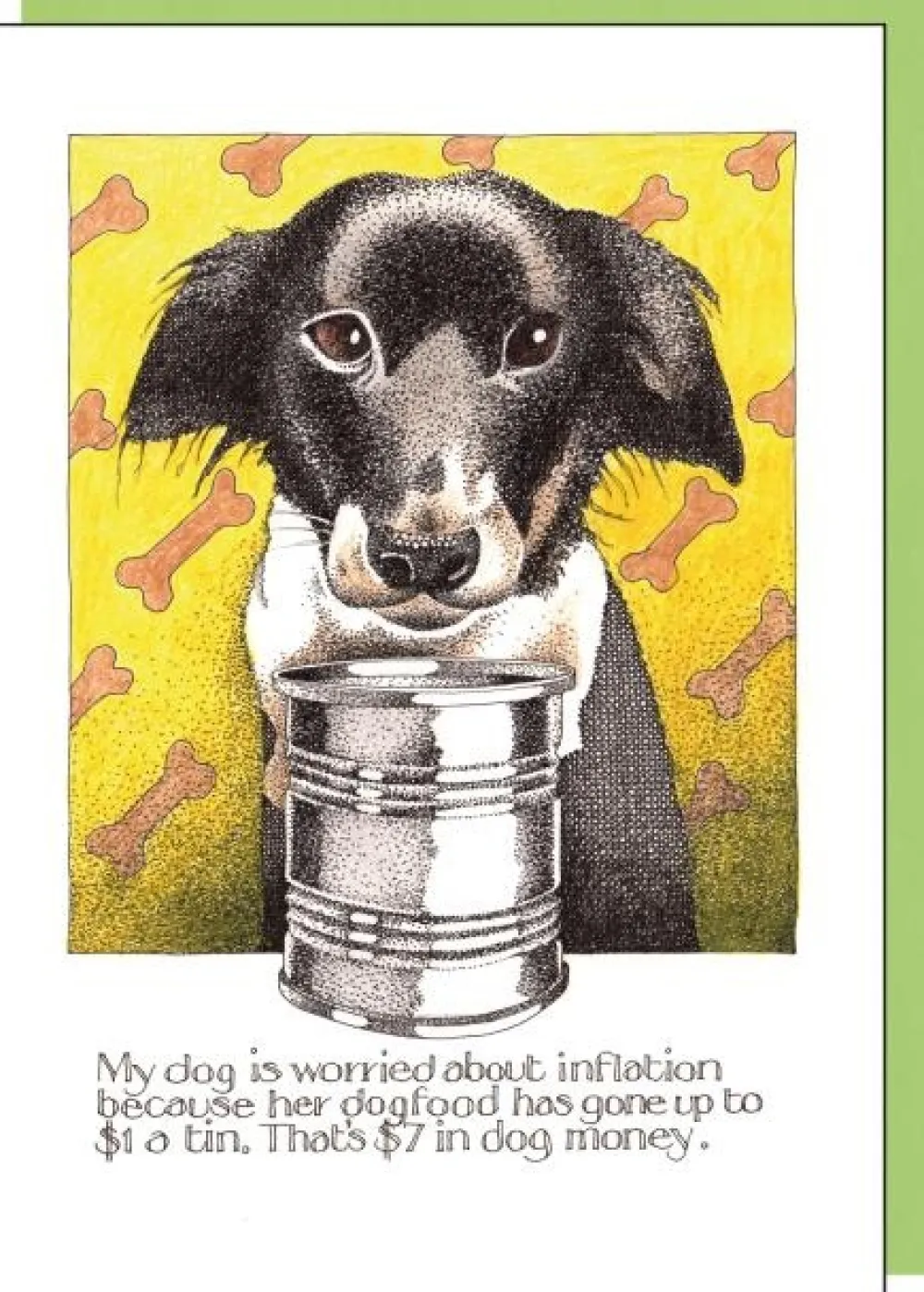 Canine Inflation Greeting Card- Greeting Cards