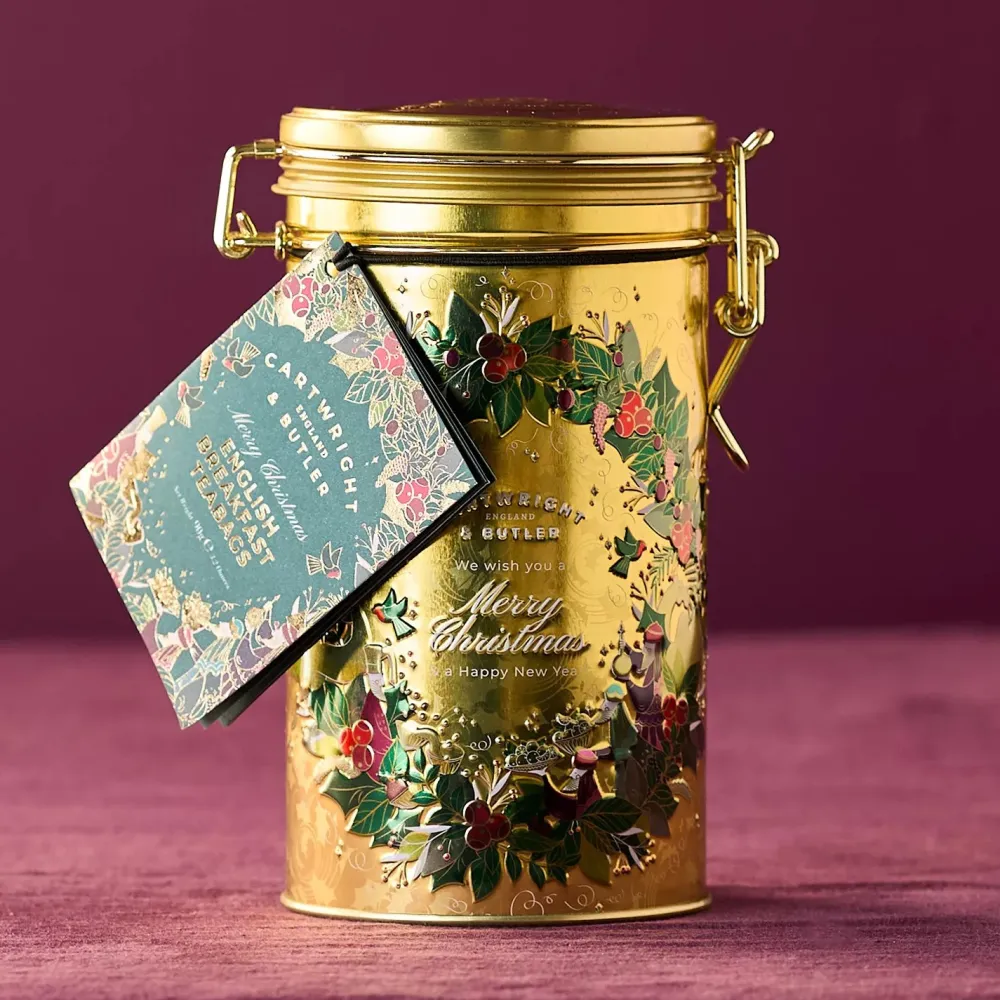 Cartwright & Butler Merry Christmas English Breakfast Tea Caddy 30s- Other Favourites