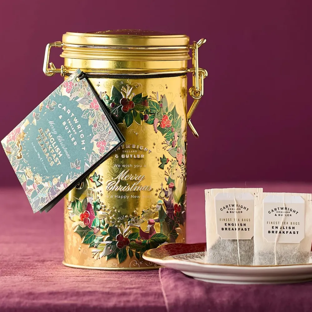 Cartwright & Butler Merry Christmas English Breakfast Tea Caddy 30s- Other Favourites