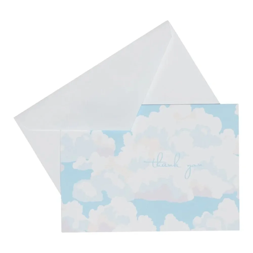 Caspari Blue Skies Thank You Boxed Cards- Boxed Cards