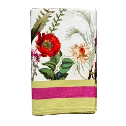 Caspari La Dolce Vita Cloth Tablecover in Sage & Lavender- Tablecloths