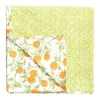 Caspari Orange Grove Reversible Fabric Tablecloth- Tablecloths