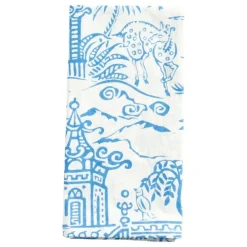 Caspari Pagoda Toile Cotton Napkin Set- Cotton Napkins