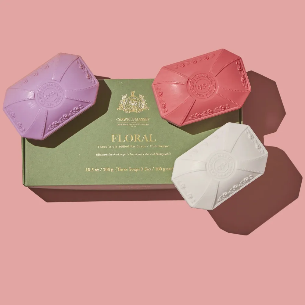 Caswell-Massey Floral Trio Bar Soap Set- Bar Soaps