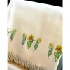 Celtic Daffodils Cream Cashmere Blend Scarf- Scarves & Wraps