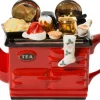 Ceramic Inspirations Christmas Large Red Aga-Style Teapot- Teapots