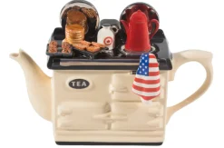 Ceramic Inspirations American Breakfast Large Cream Aga-Style Teapot- Teapots