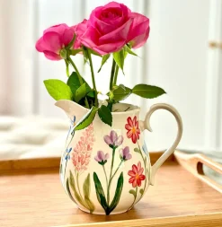 Ceramic Inspirations Wildflower Medium Curvy Jug- Creamers & Sugar Bowls