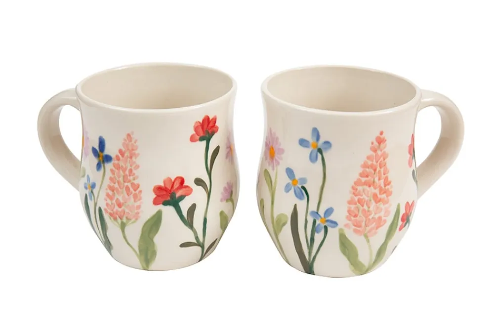 Ceramic Inspirations Wildflower Curved Mug- Assorted Mugs