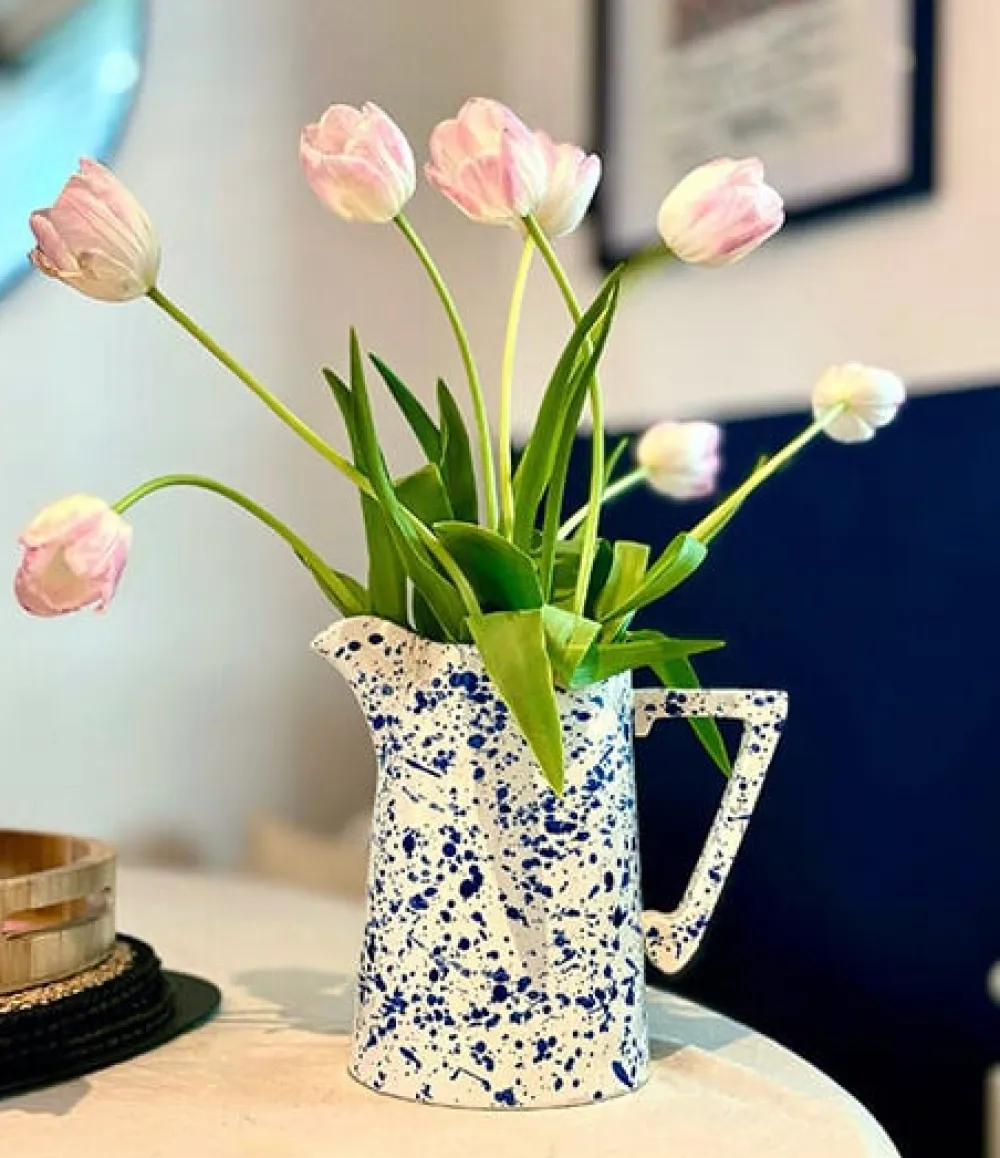 Ceramic Inspirations Blue Splatter Large Jug- Vases
