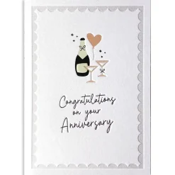 Champagne Anniversary Card- Greeting Cards