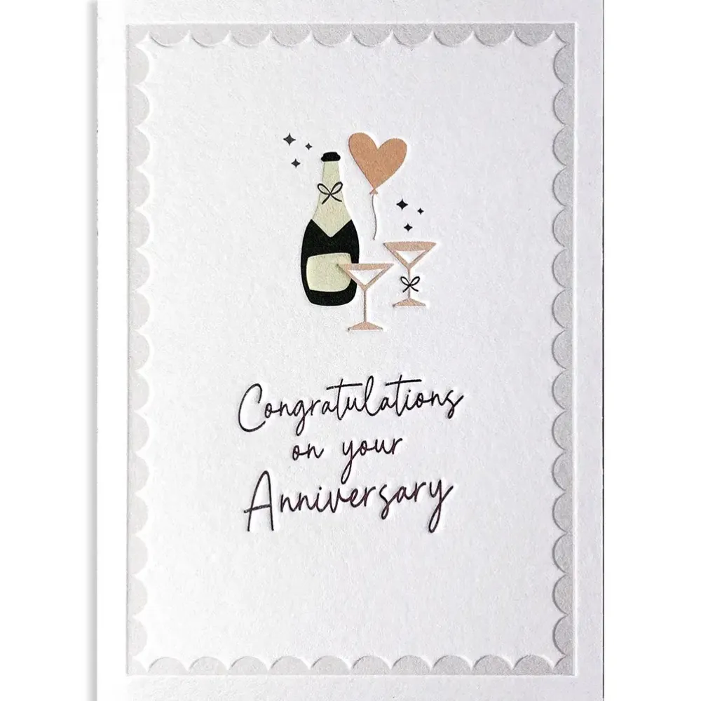Champagne Anniversary Card- Greeting Cards