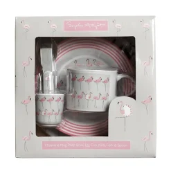 Children's Melamine Set - Flamingos- Children's Tea Sets