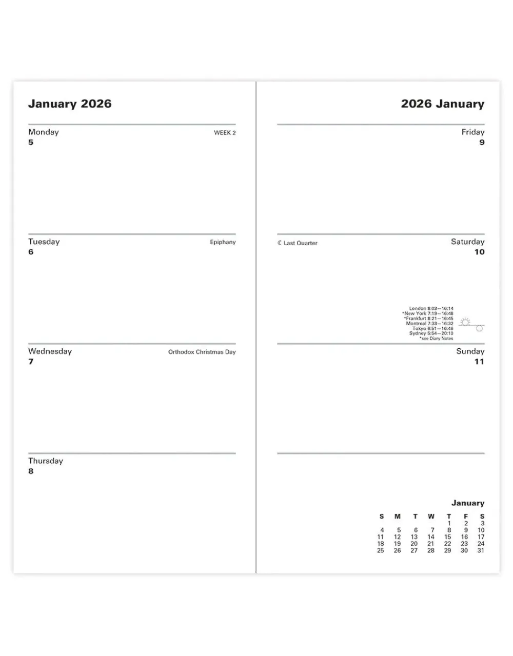 Classic Slim Week to View Planner with Monthly Planners 2026, Burgundy- Journals & Other Stationery