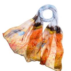 Claude Monet Poppy Field Silk Scarf- Scarves & Wraps|Cultural Icons