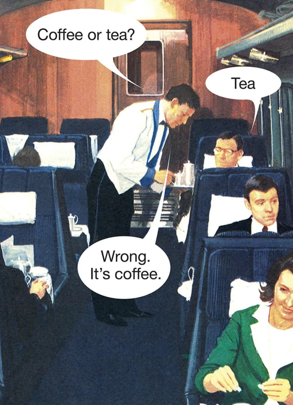 Coffee or Tea Greeting Card- Greeting Cards