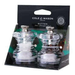 Cole & Mason Button Salt & Pepper Mill Gift Set- Kitchen Tools