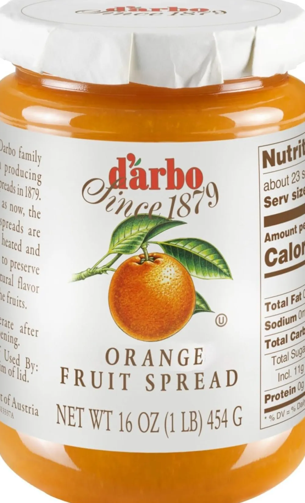 D'Arbo Orange Fruit Spread- Jams & Marmalade