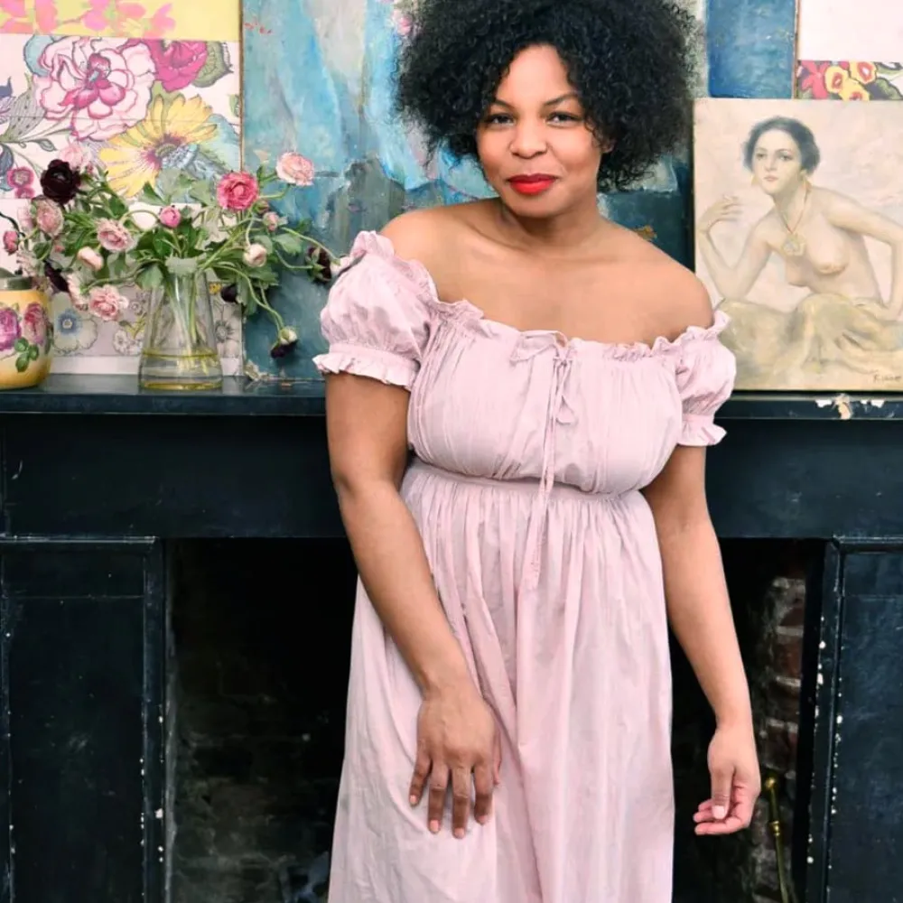 Darcy Pink Ruffle Short-Sleeve Nightgown- Robes, Nightgowns & Dresses