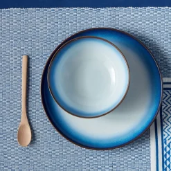 Denby Pottery Blue Haze Coupe Medium Plate- Denby