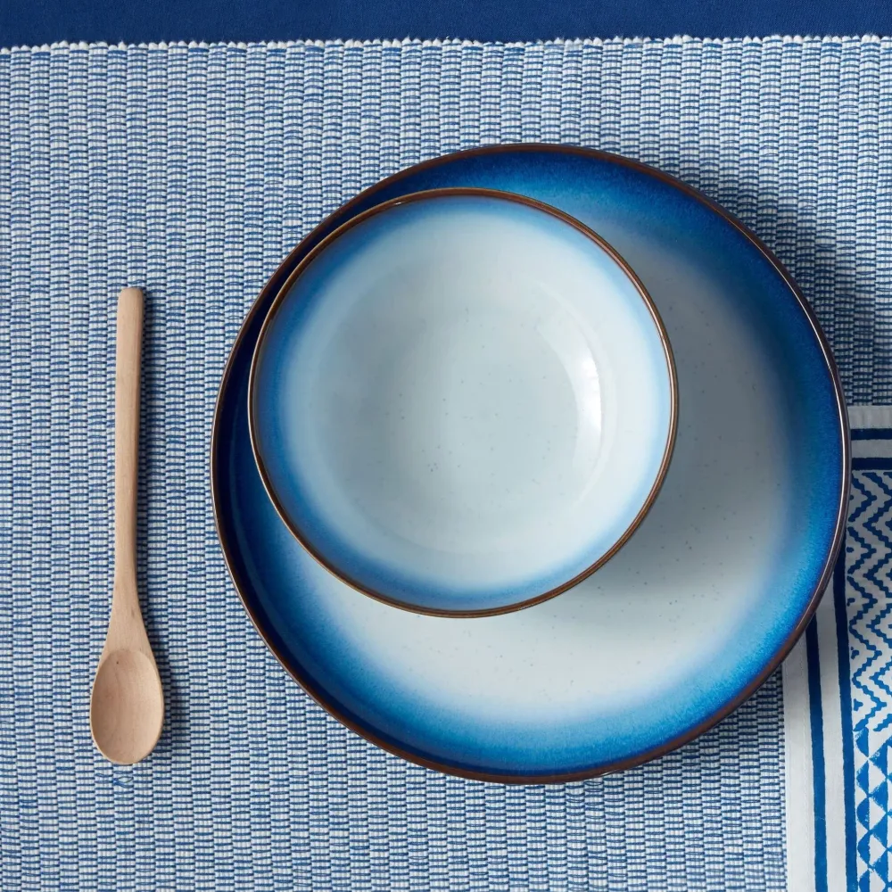 Denby Pottery Blue Haze Coupe Cereal Bowl- Denby