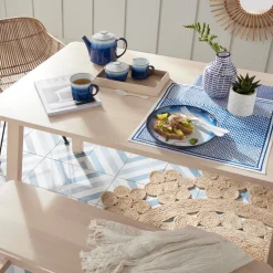 Denby Pottery Blue Haze Coupe Dinner Plate- Denby