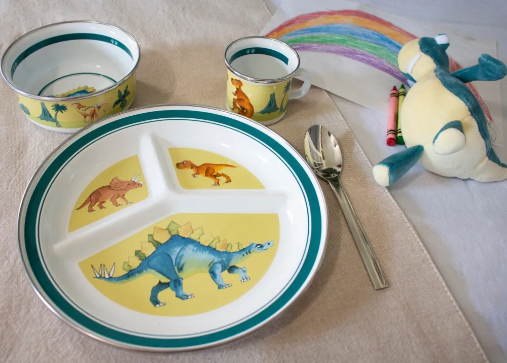 Dinosaurs 3-Piece Child Dinner Set- Children's Tabletop