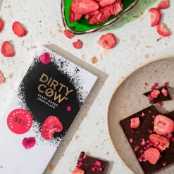Dirty Cow Hail Mary Berry Plant Based Chocolate Bar- British Chocolate