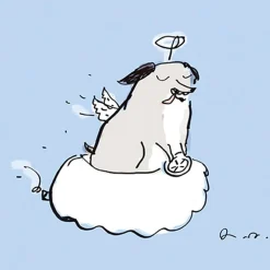 Dog Heaven Pet Sympathy Card- Greeting Cards