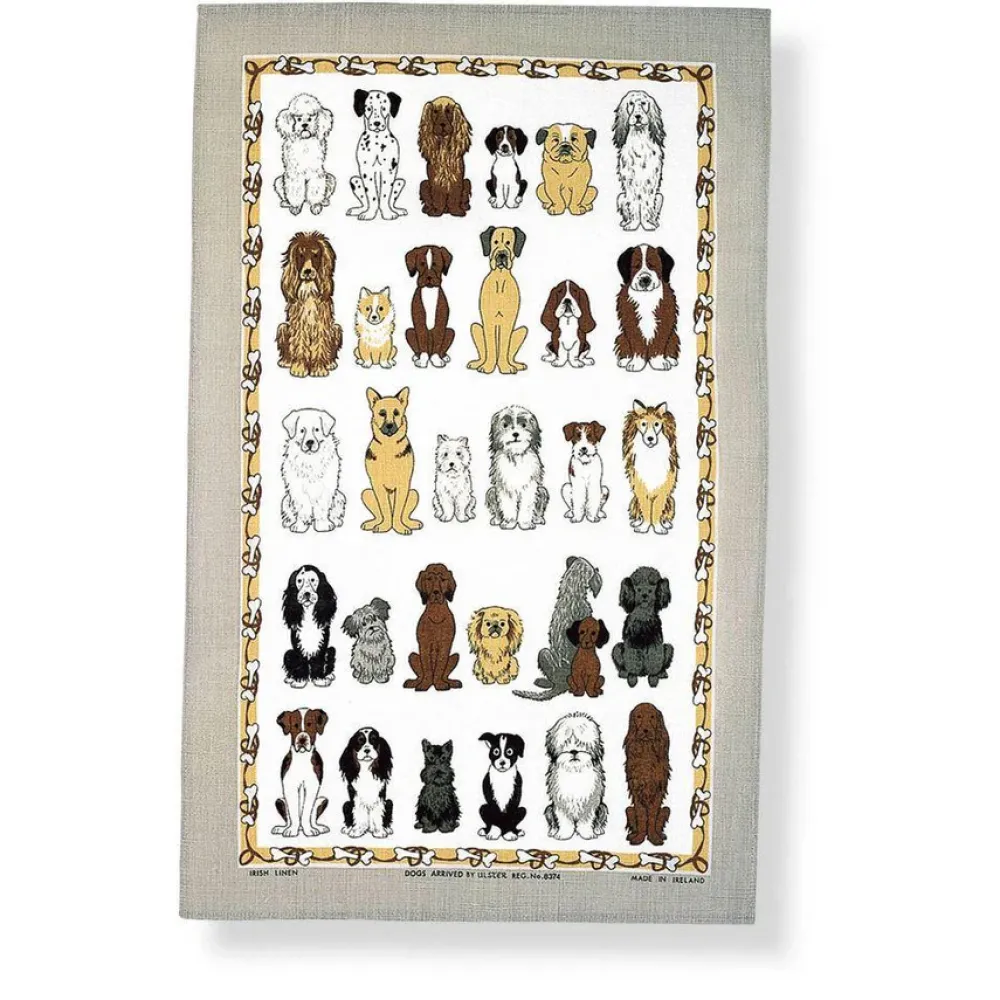 Dogs Arrived Tea Towel- Tea Towels
