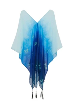 Dragonflies Recycled Bottle Poncho- Scarves & Wraps