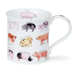 Dunoon Bute Animal Breeds Pig Mug- Shape: Bute