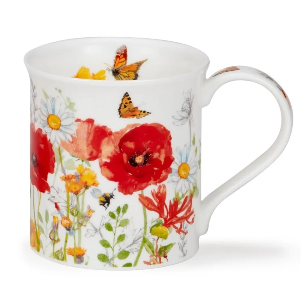Dunoon Bute Meadow Breeze Red Mug- Shape: Bute