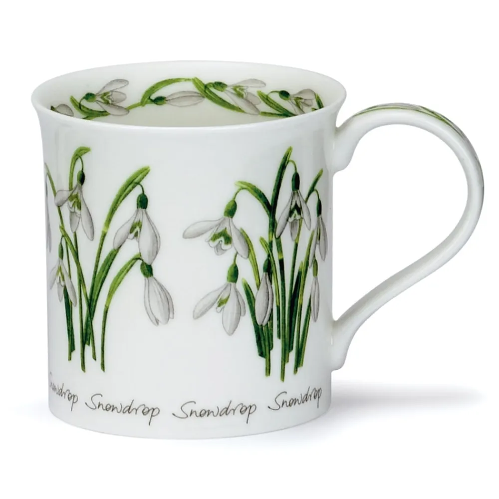 Dunoon Bute Spring Flowers Snowdrop Mug- Shape: Bute