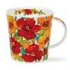 Dunoon Cairngorm Flower Shower Red Mug- Shape: Cairngorm