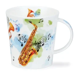 Dunoon Cairngorm Making Music Saxophone Mug- Shape: Cairngorm