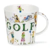 Dunoon Cairngorm Sporting Antics Golf Mug- Shape: Cairngorm