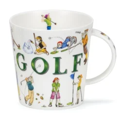 Dunoon Cairngorm Sporting Antics Golf Mug- Shape: Cairngorm