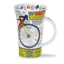 Dunoon Glencoe Bike Anatomy Mug- Shape: Glencoe