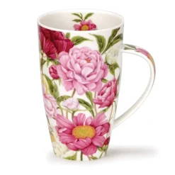 Dunoon Henley Peonies Mug- Shape: Henley