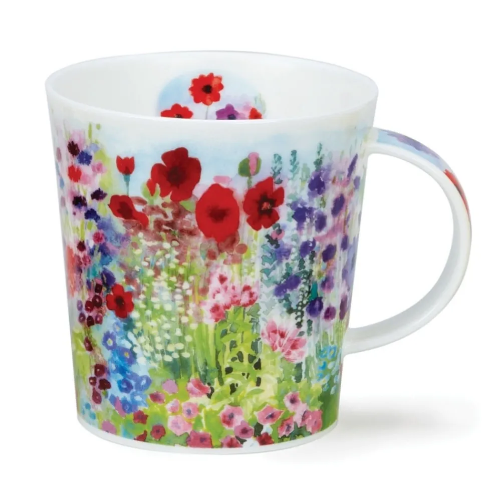 Dunoon Lomond Cottage Garden Red Mug- Shape: Lomond