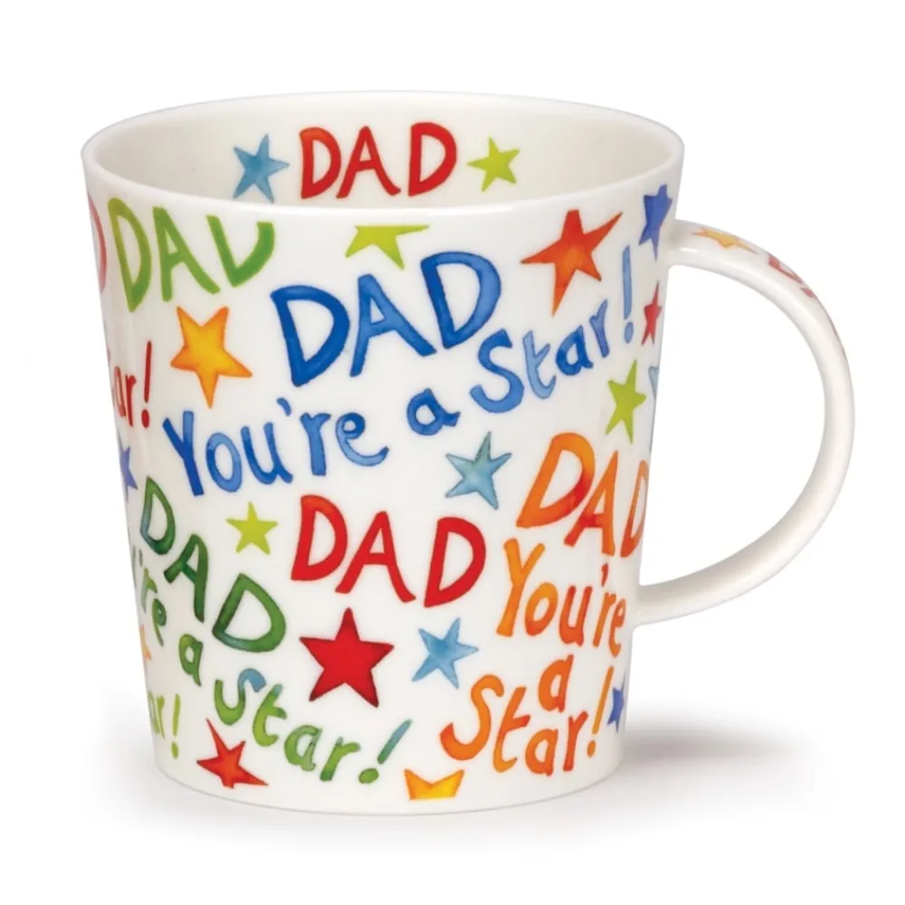 Dunoon Lomond Dad You're a Star Mug- Shape: Lomond