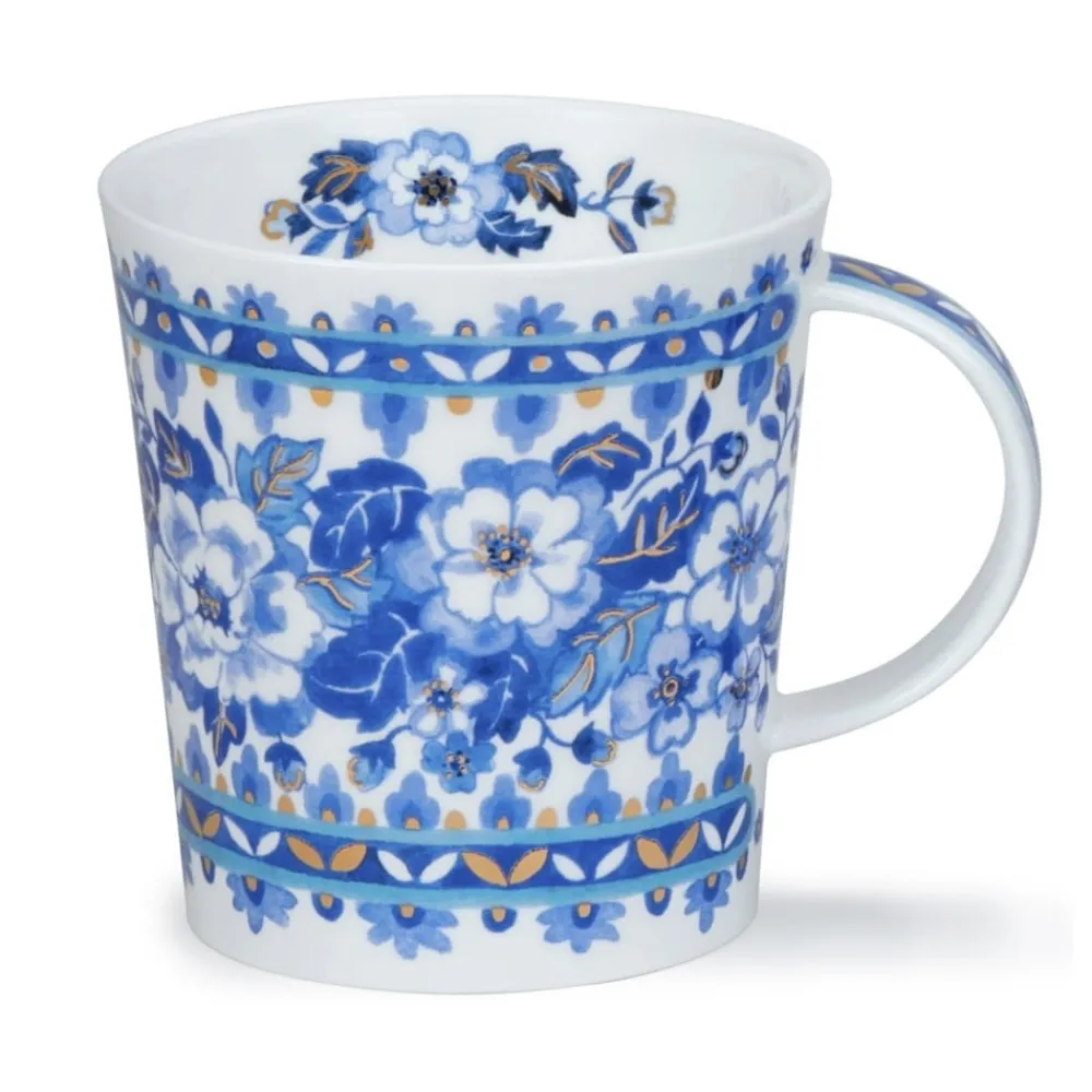 Dunoon Lomond Delft Blue Rose Mug- Shape: Lomond