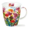 Dunoon Nevis Bright Blooms Pink Mug- Shape: Nevis